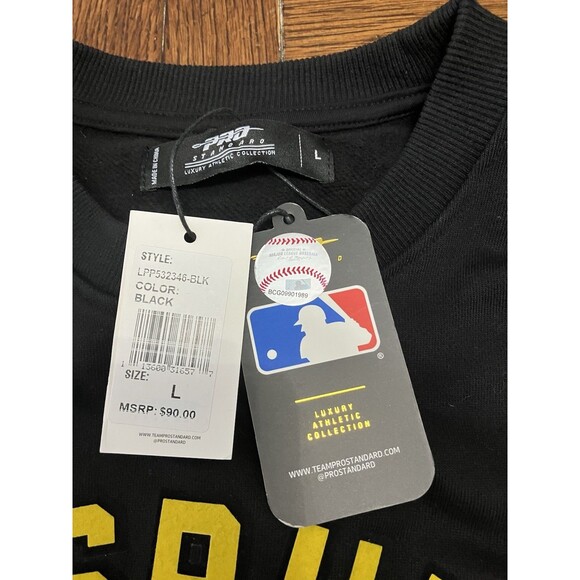 Men’s Pro Standard Size L Pittsburg Pirates Black Crewneck Sweater NWT MLB - Picture 3 of 4